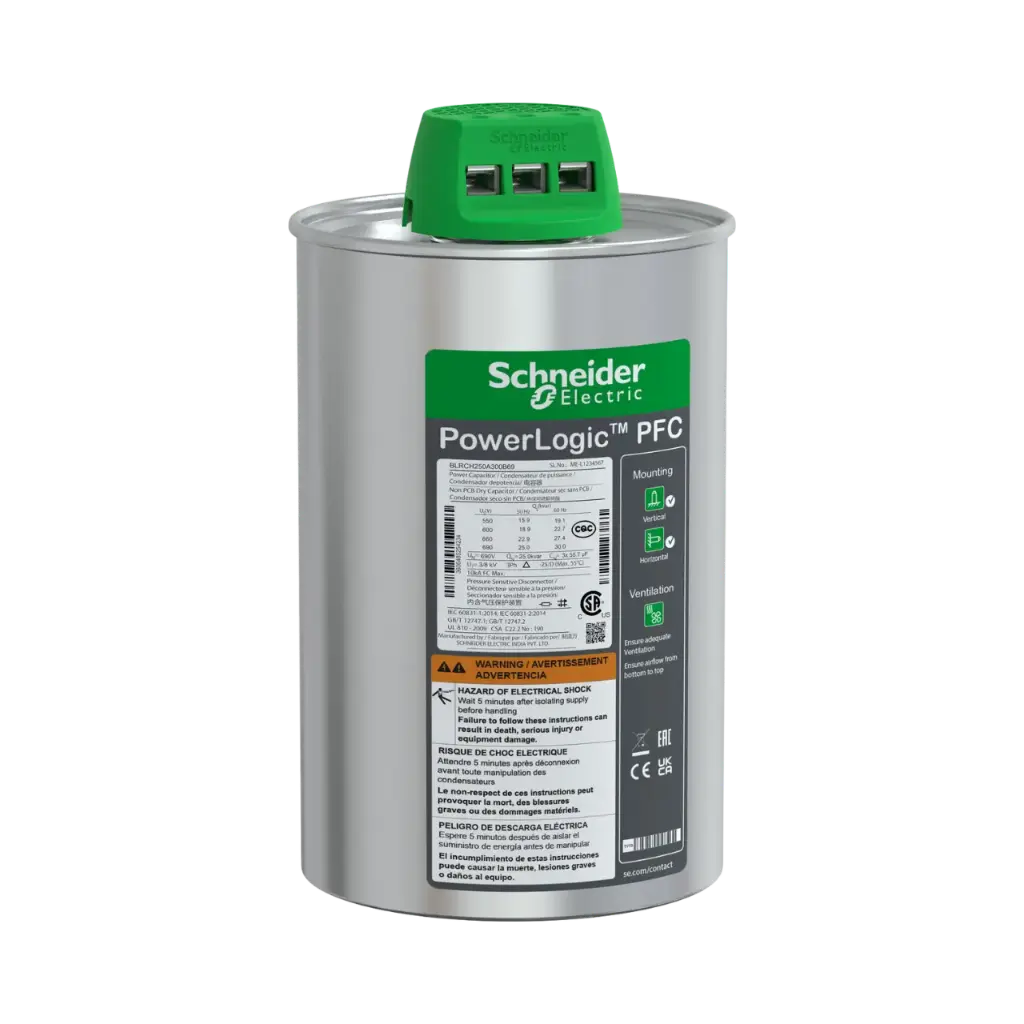 Schneider Electric Heavy Duty PowerLogic PFC Capacitor, 25/30 kvar ...